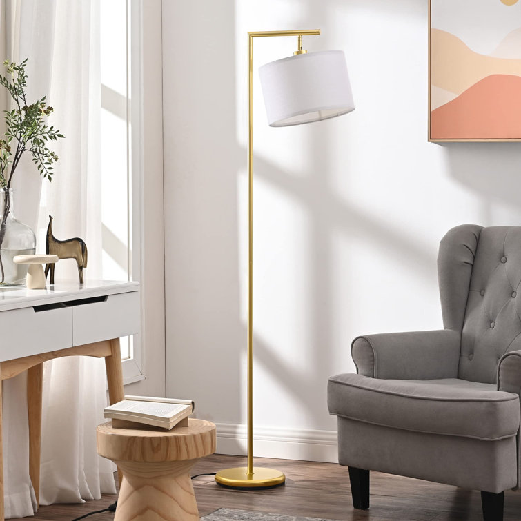Canora Grey Aletris 160cm Gold Reading Floor Lamp | Wayfair.co.uk
